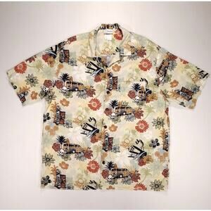 NWOT Disney Parks Hawaiian Shirt Mickey Goofy surfing tiki woody vans skulls XXL